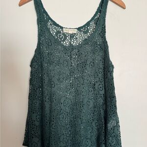 Urban Outfitters Teal Lace Tank Top